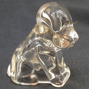 Vintage Glass Pouting Puppy